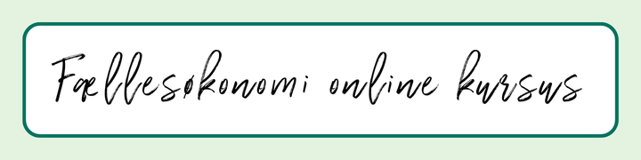 Fællesøkonomi online kursus - Kend Dine Penge